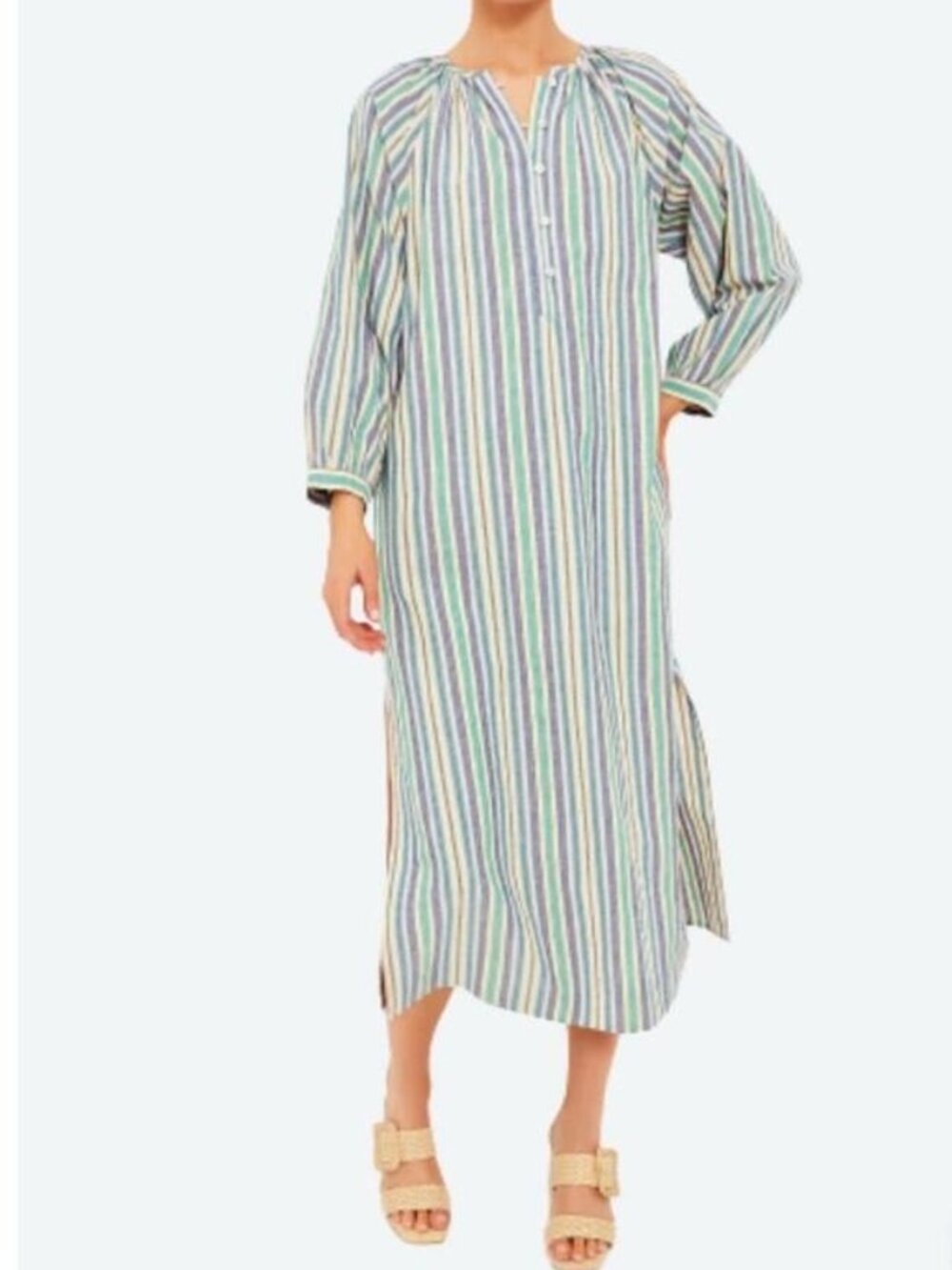 Tuckernuck Pomander Place Heidi Stripe Maxi Shirt Dress Zephyr Multi Color S
